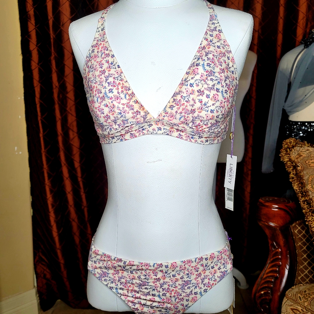 Antonio Melani Bikini, New With Tags, Sz Top Sz 8, Bottom Sz 10 Liberty Fabric